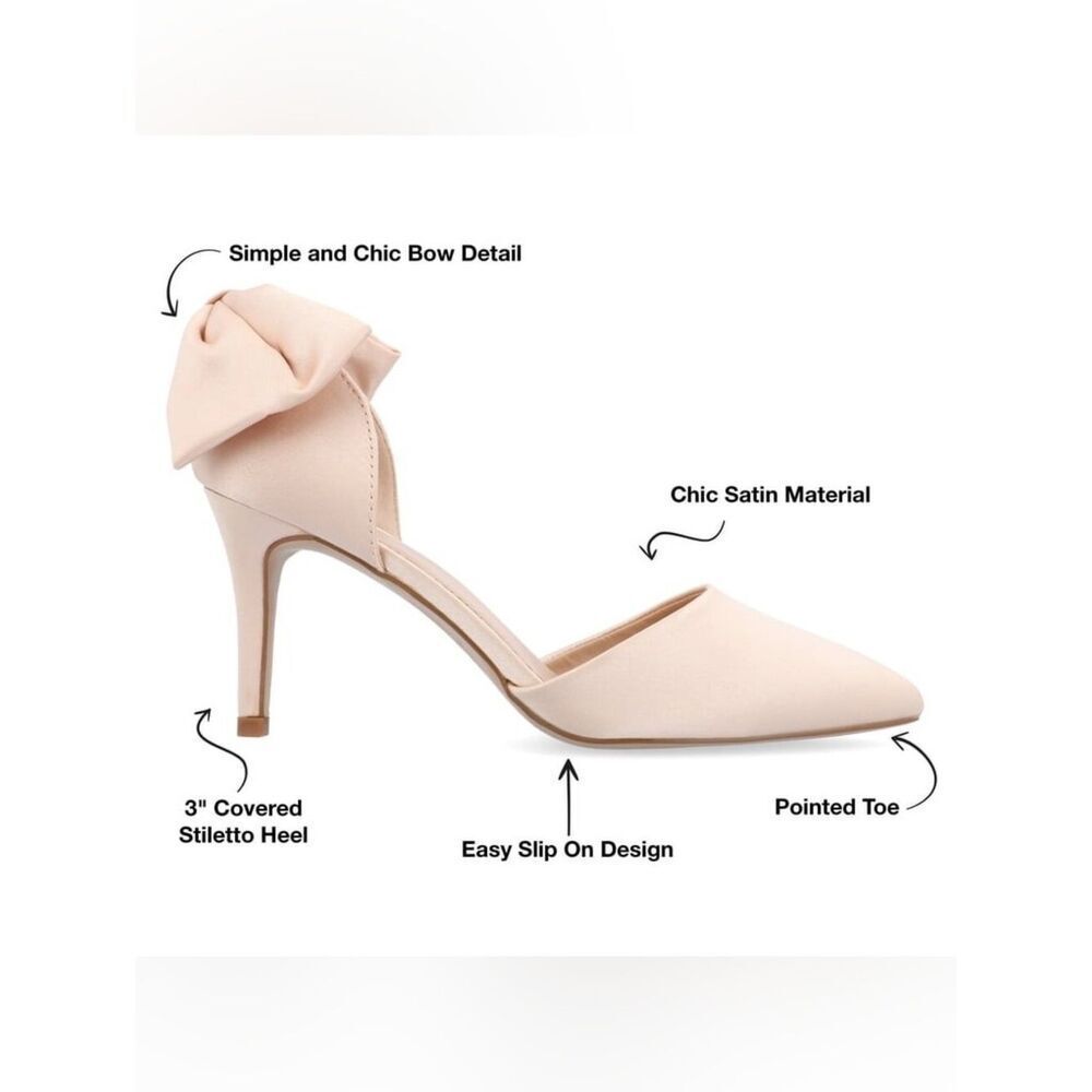 (W-4724) Journee Womens Tanzi Pointed Toe Mid Heel Evening Pumps Sz 10